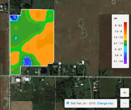 Soil Ph zone map