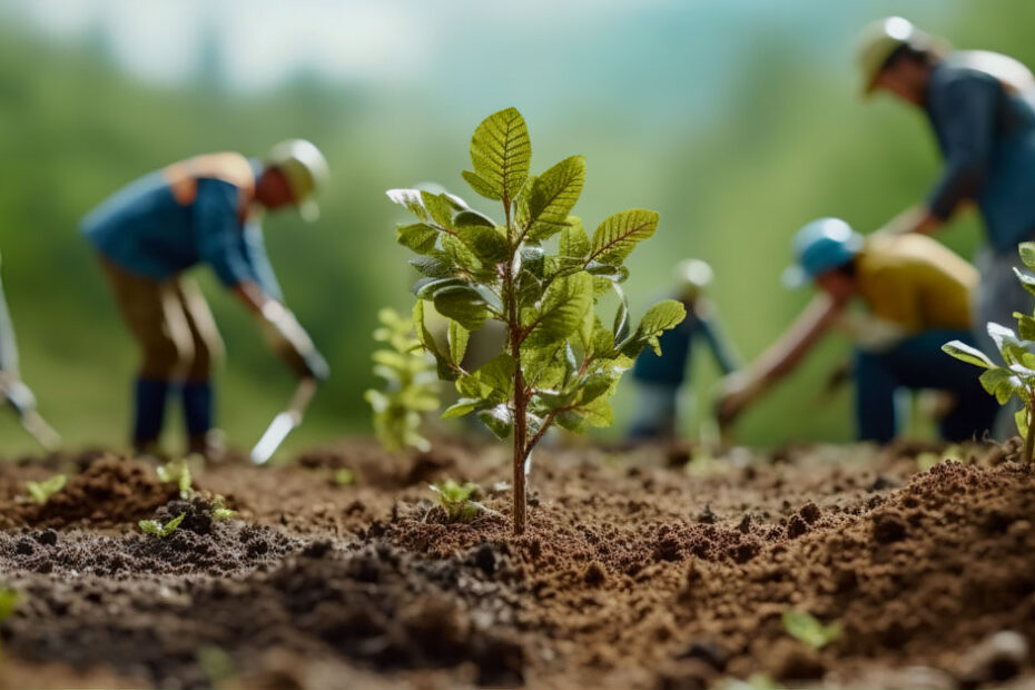 Carbon sequestration in farming by planting trees