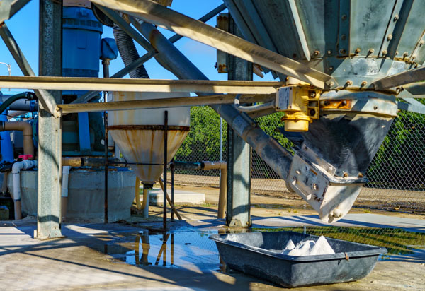 Gypsum feed at filter station