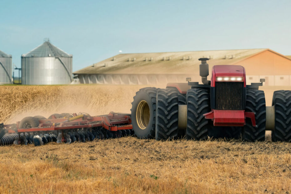 Autonomous tractor on the farm